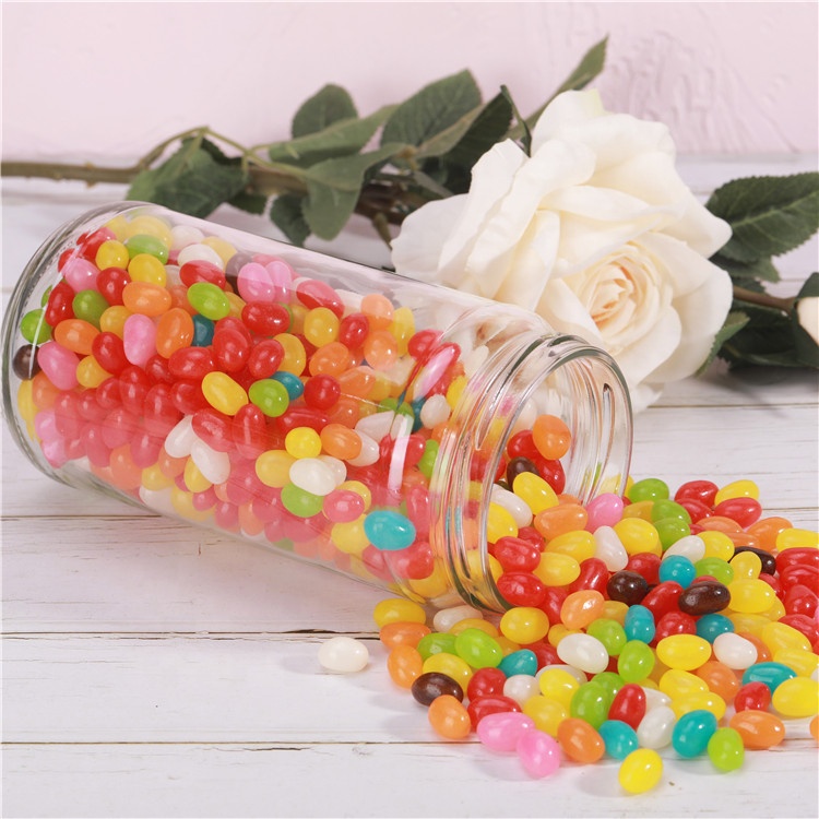 Cheap glass jars square glass jar with screw cap for candy / dry food / food storage