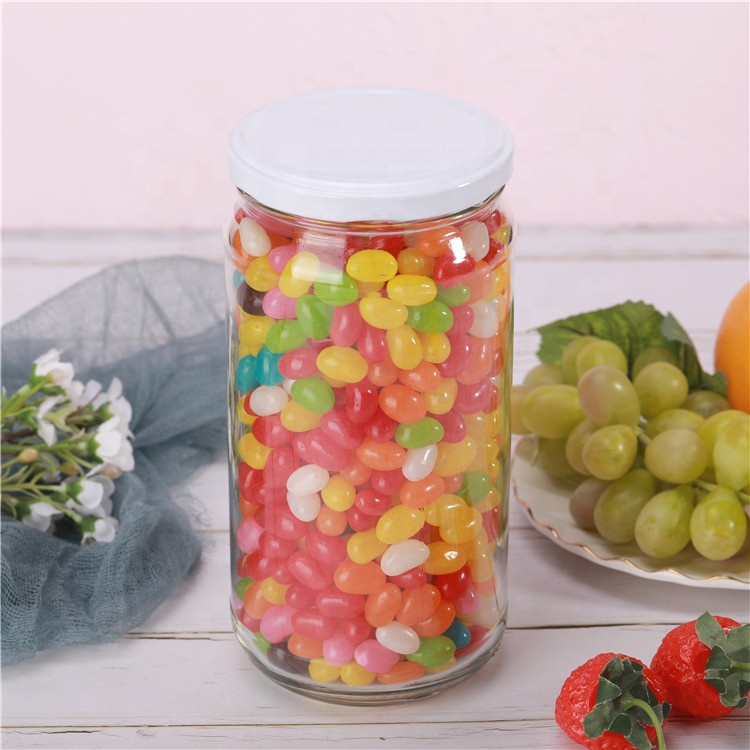 Cheap glass jars square glass jar with screw cap for candy / dry food / food storage