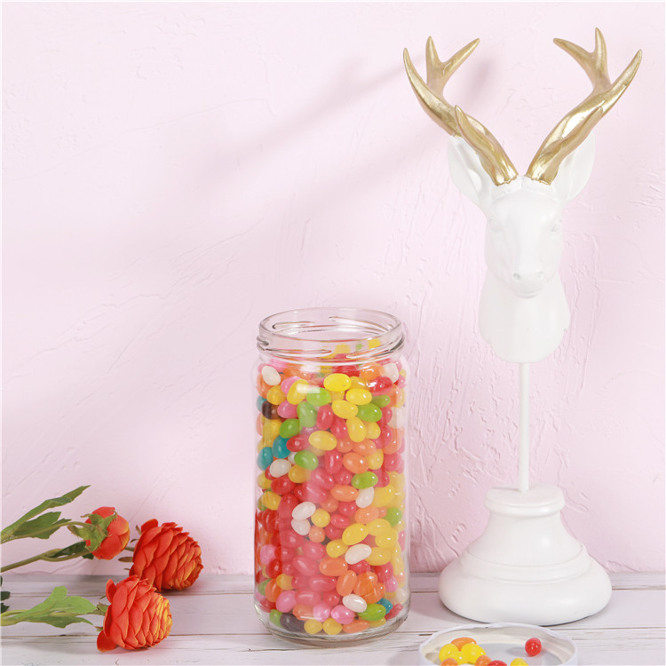 Cheap glass jars square glass jar with screw cap for candy / dry food / food storage