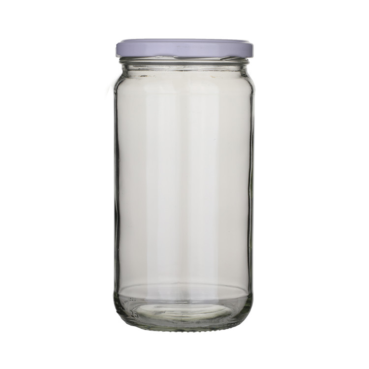 Cheap glass jars square glass jar with screw cap for candy / dry food / food storage