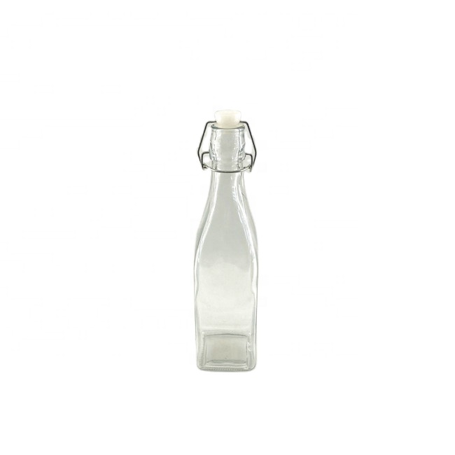 Cheap glass storage jars with white ceramic lid clear glass jar customers can customize the size