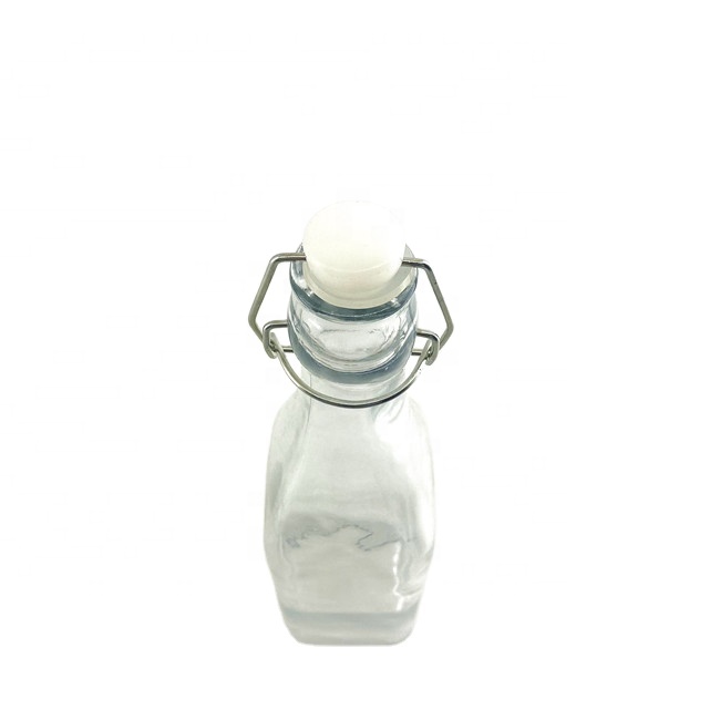 Cheap glass storage jars with white ceramic lid clear glass jar customers can customize the size