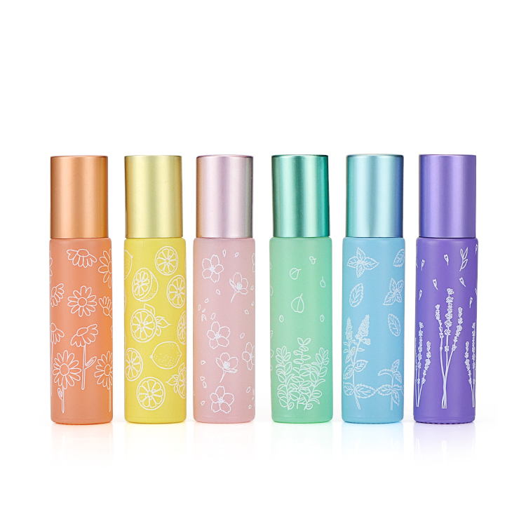 Cheap glass vials 3ml 5ml 8ml 10ml 15ml 20ml empty color perfume bottle glass with roller ball cap