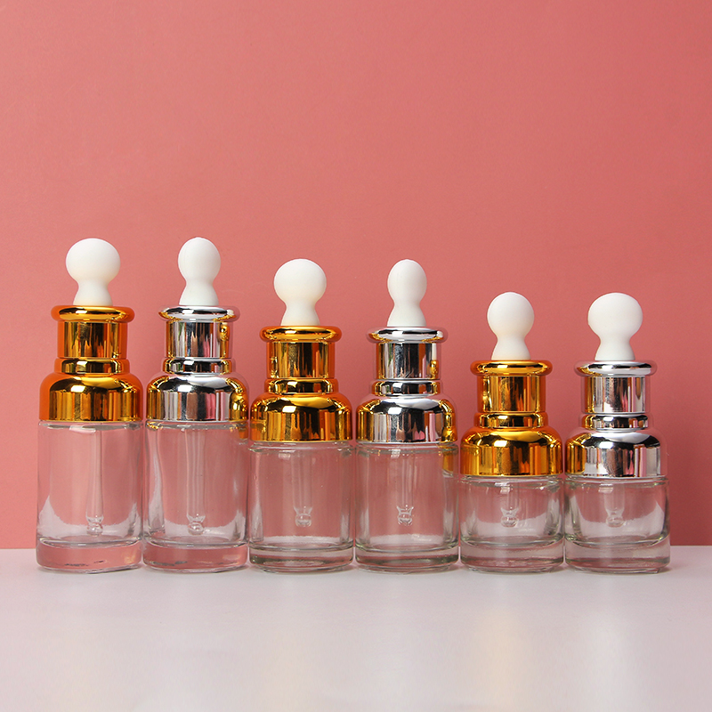Cheap hot sale 20ml 30ml 50ml clear glass dropper bottle