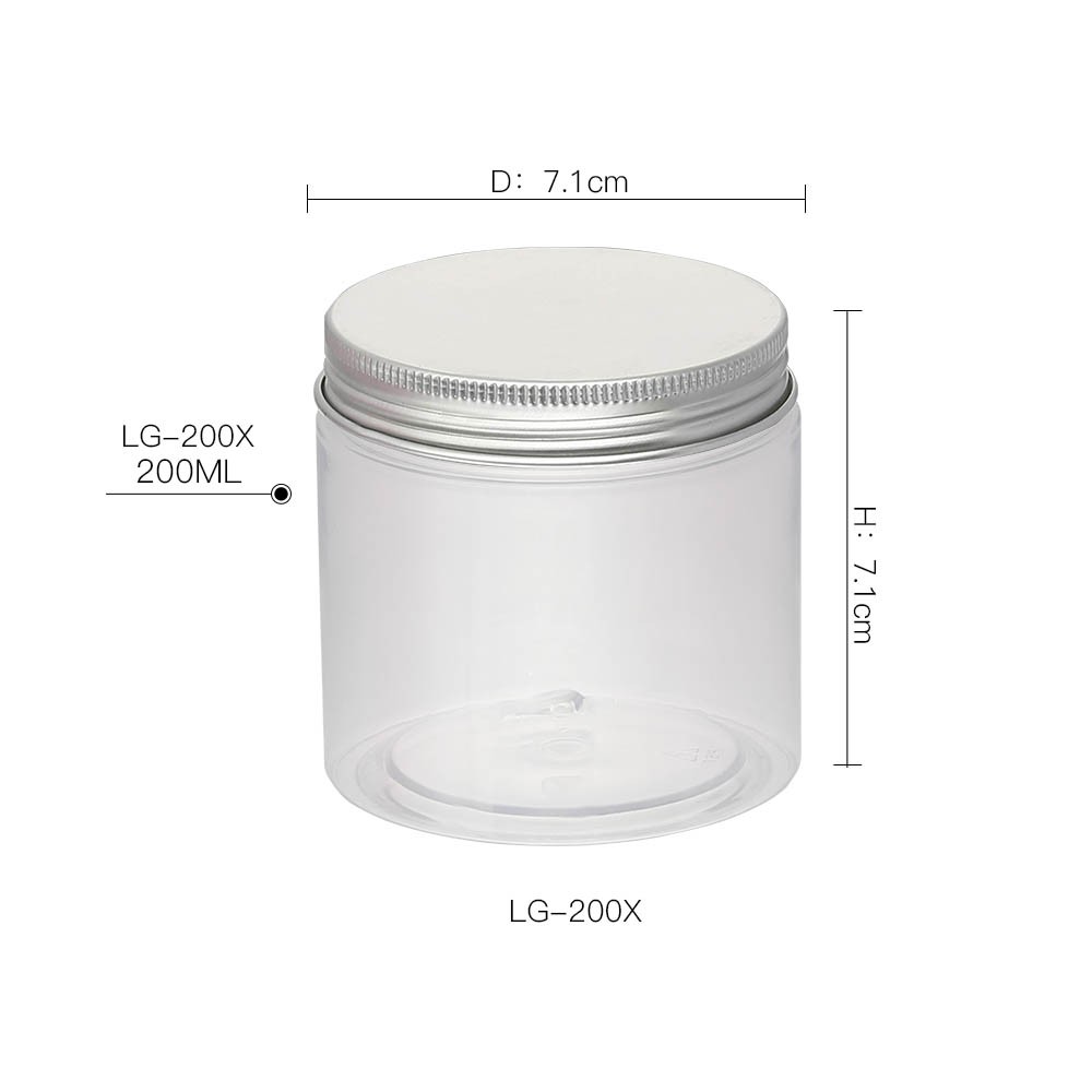 Cheap hot sale plastic pet clear jar, 8 oz plastic jar with lid