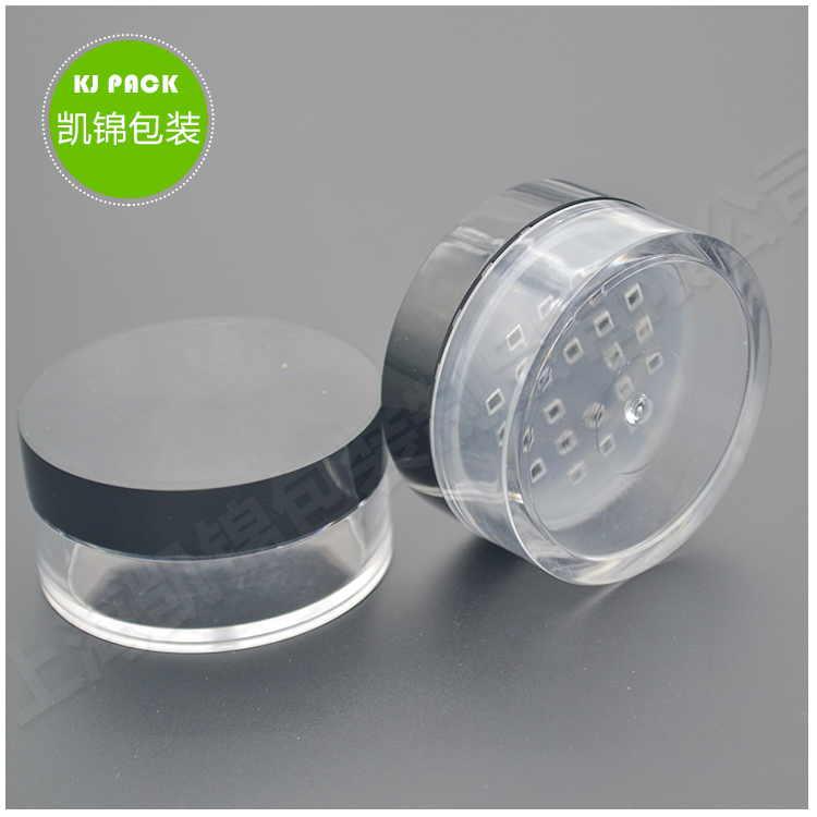Cheap plastic round powder jar cosmetic makeup sifter jars for facial packaging jar 5g 10g 20g 30g in stock