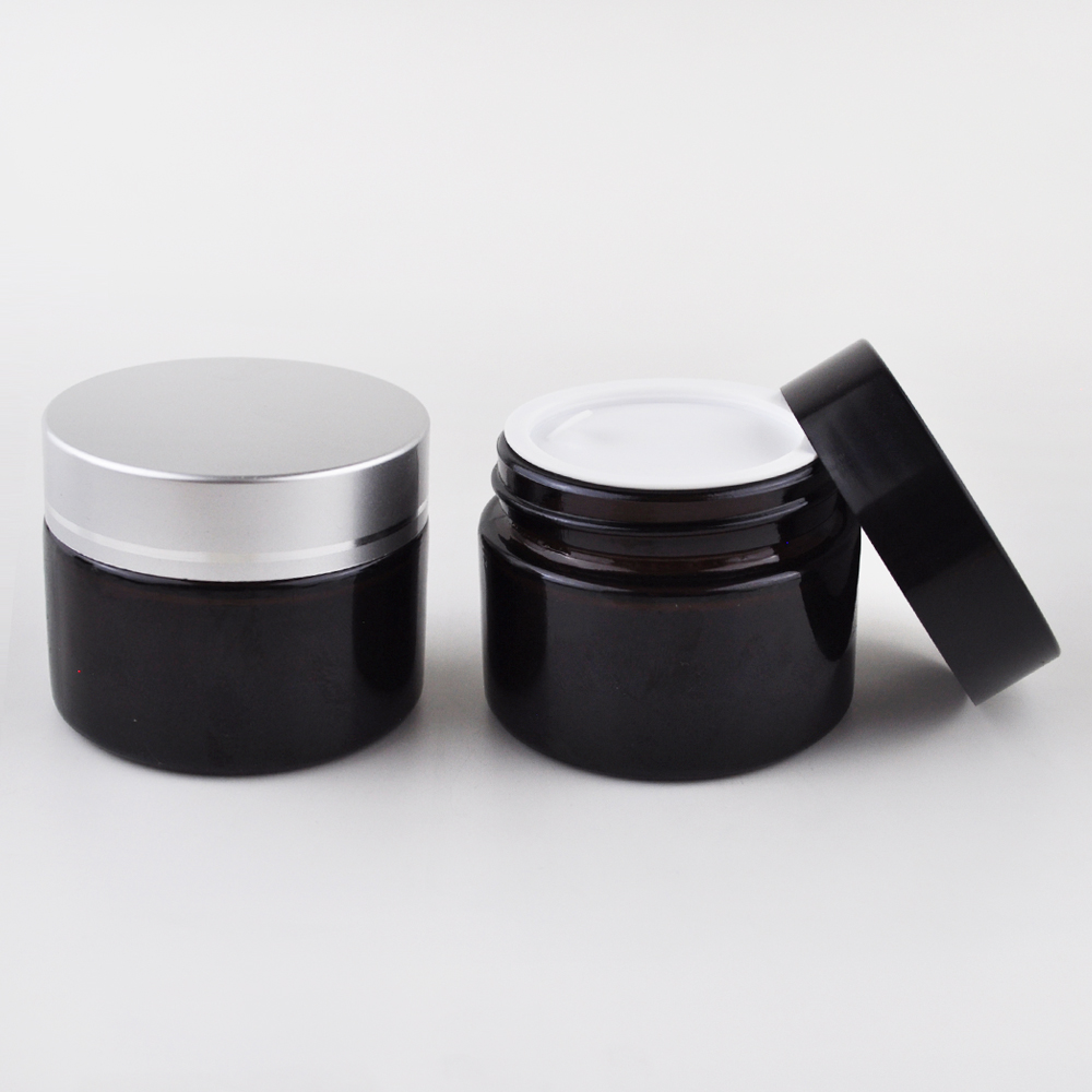 Cheap price 1/4 oz 10g 15g amber round cosmetic storage jar with label