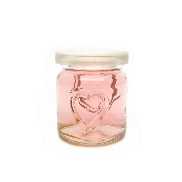 Cheap price 100ml 200ml clear glass jar with plastic lid for jam pudding yogurt