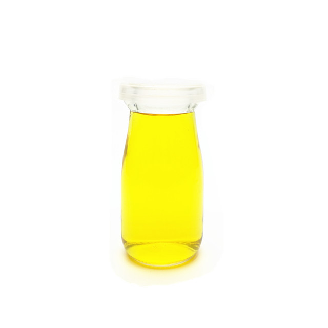 Cheap price 100ml 200ml clear glass jar with plastic lid for jam pudding yogurt