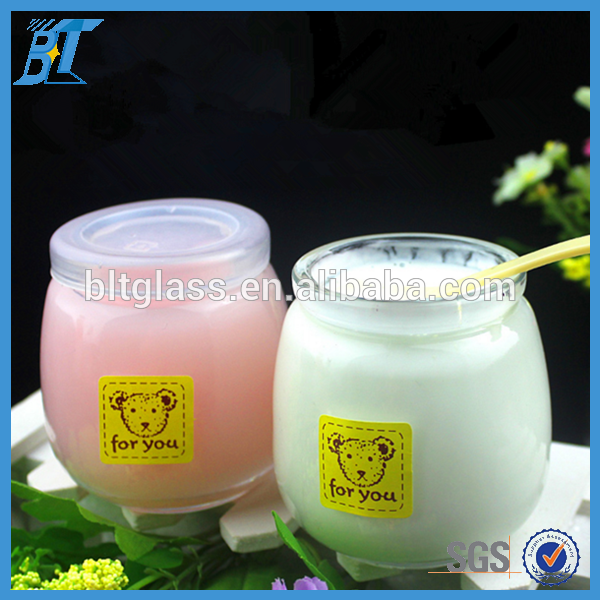 Cheap price 200ml big capacity glass mousse bottle,mousse jelly container for sale