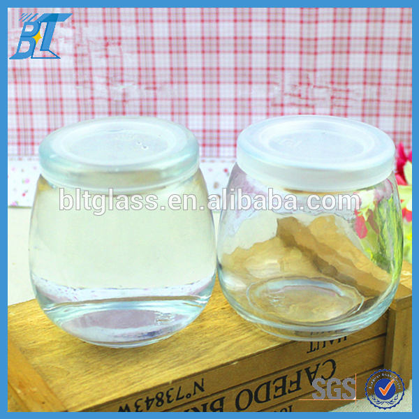 Cheap price 200ml big capacity glass mousse bottle,mousse jelly container for sale