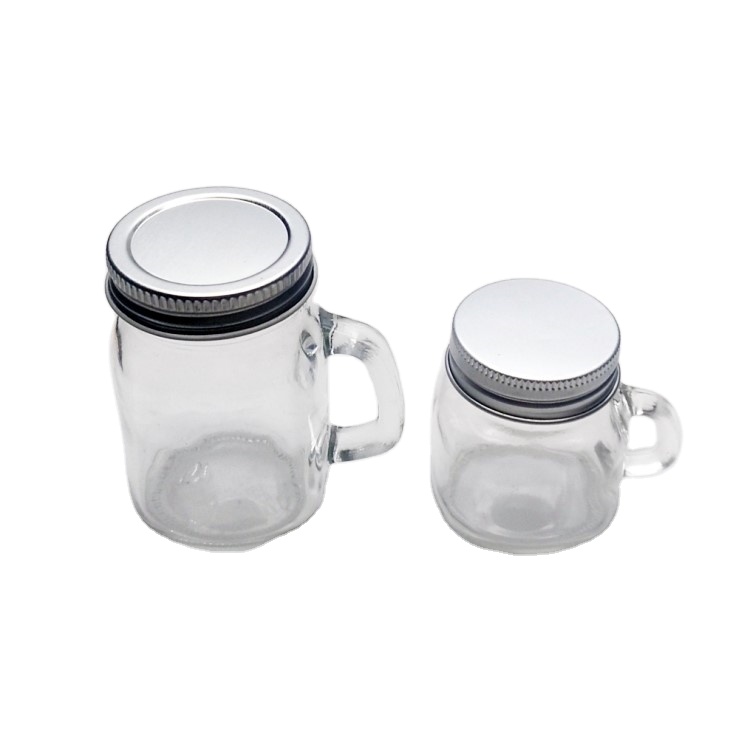 Cheap price 2oz 4oz 50ml 120ml mini glass mason jar with metal lid