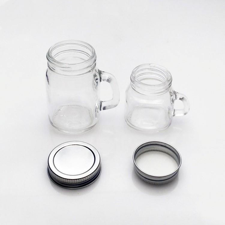 Cheap price 2oz 4oz 50ml 120ml mini glass mason jar with metal lid