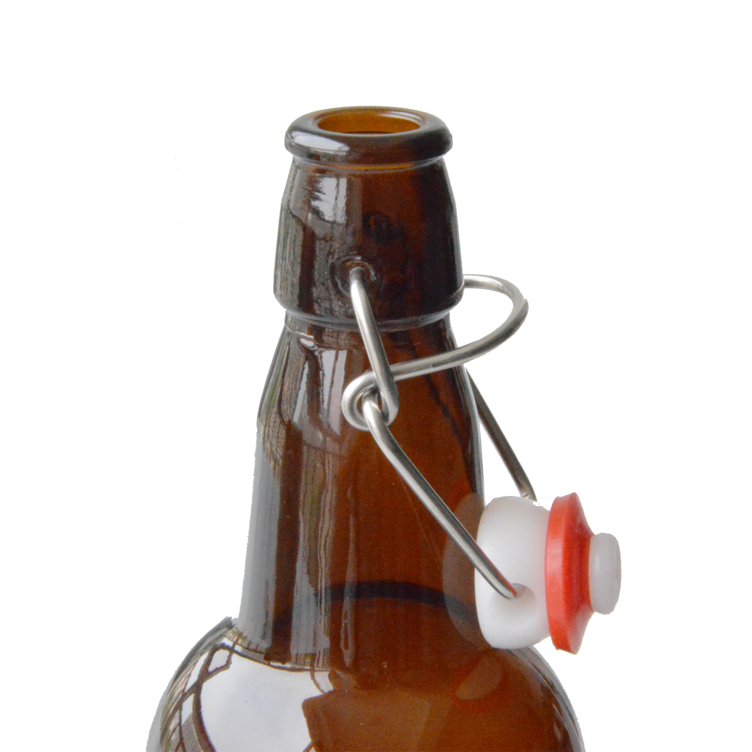 Cheap price 500ml amber glass beer bottle with swing top wholesale