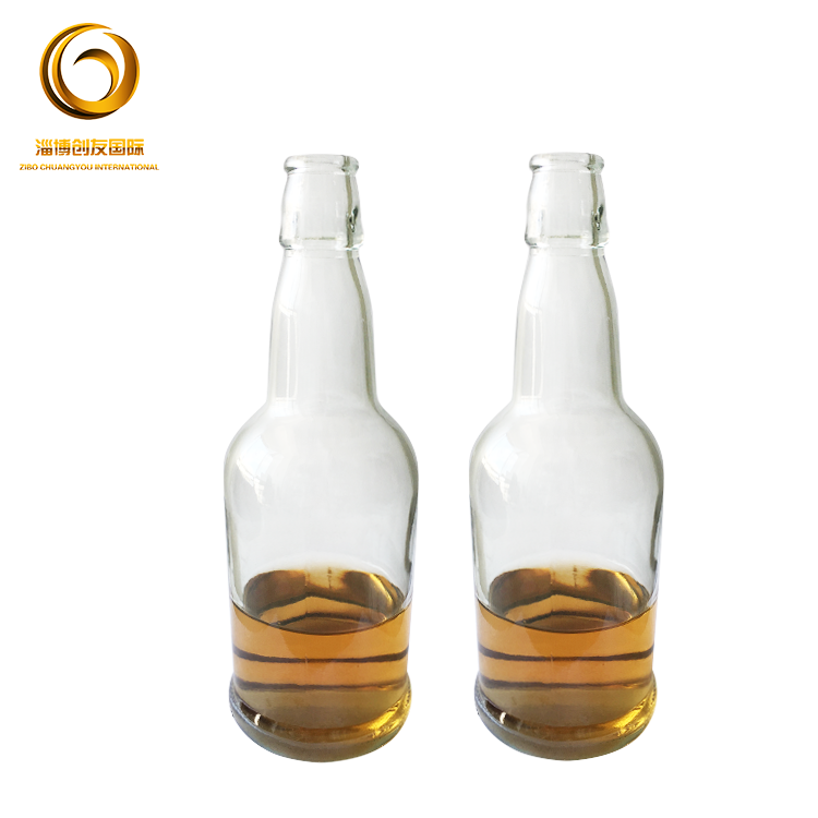 Cheap price 500ml clear recycled beer bottle wholesale CY-500