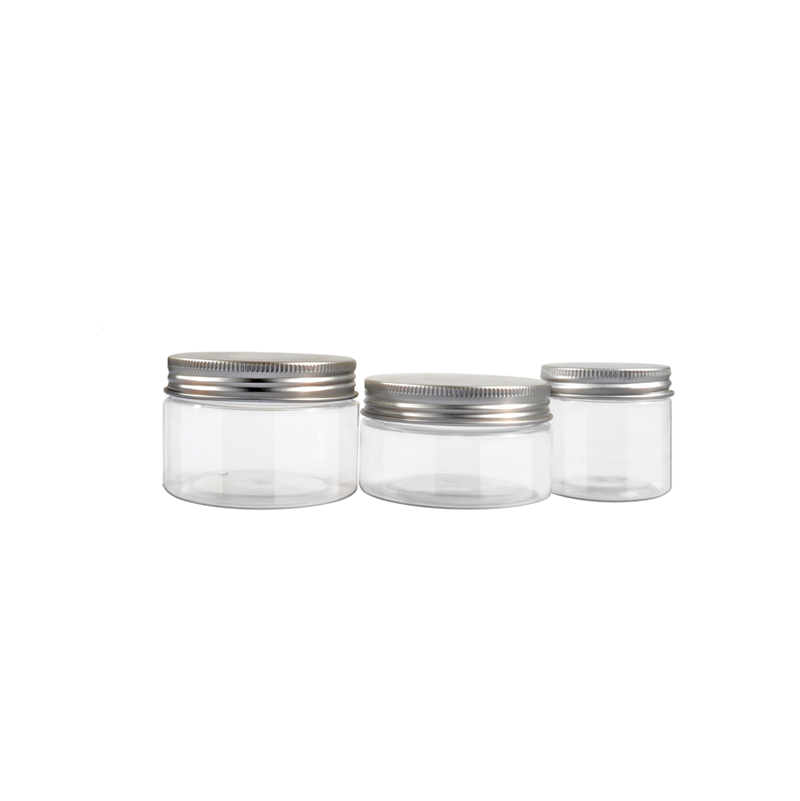 Cheap price Wide Mouth Clear Food Plastic PET Jar With Aluminum Lid