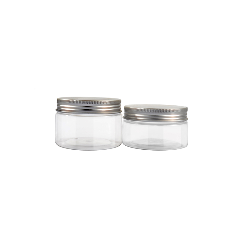 Cheap price Wide Mouth Clear Food Plastic PET Jar With Aluminum Lid