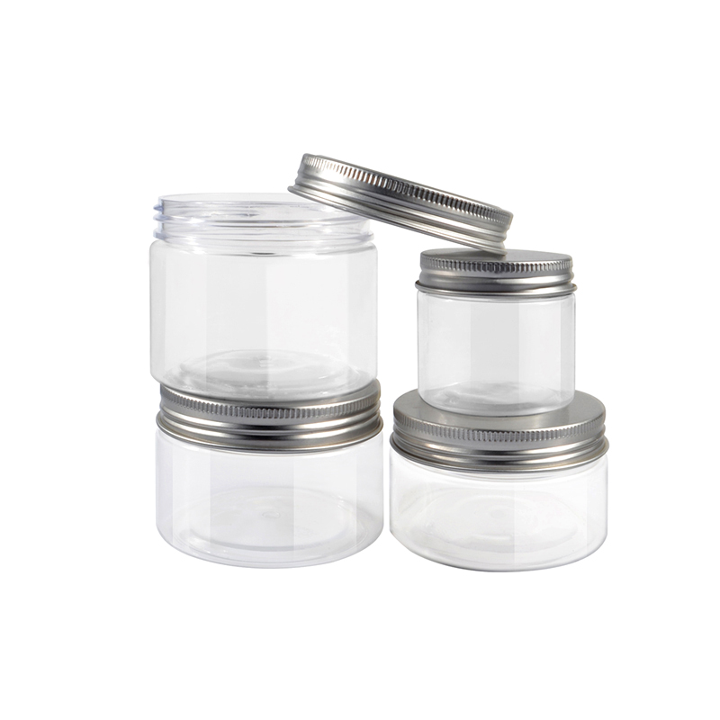 Cheap price Wide Mouth Clear Food Plastic PET Jar With Aluminum Lid