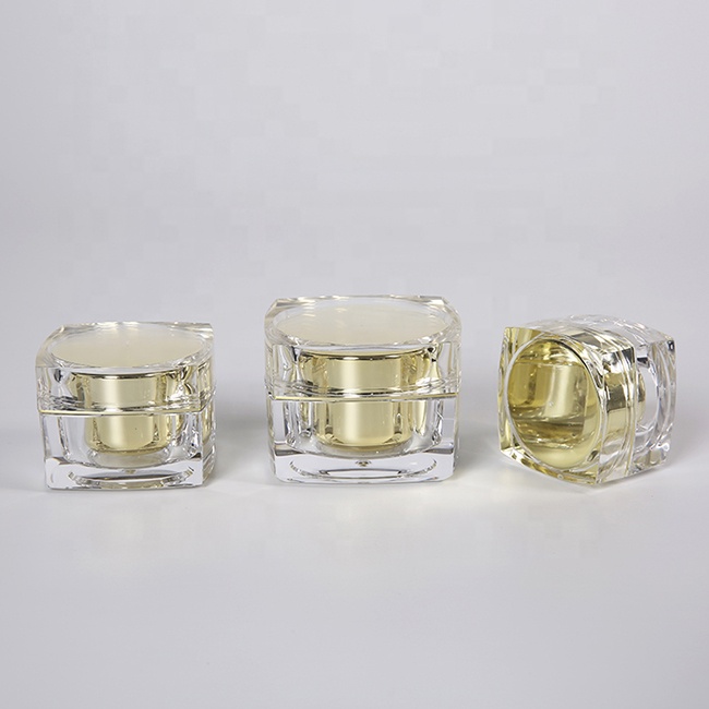 Cheap price plastic square empty luxury cream 30g cosmetic jar sample jar