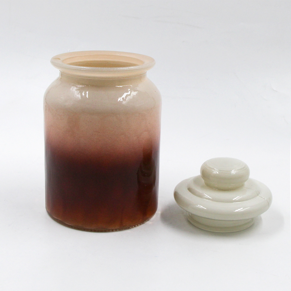 Cheap price spray colored glass jars for food storage