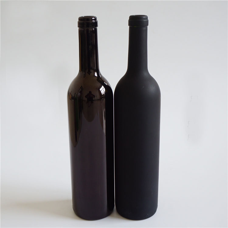 Cheap soda lime customized frosting empty 750 ml wine glass bottle brandy vodka bottle
