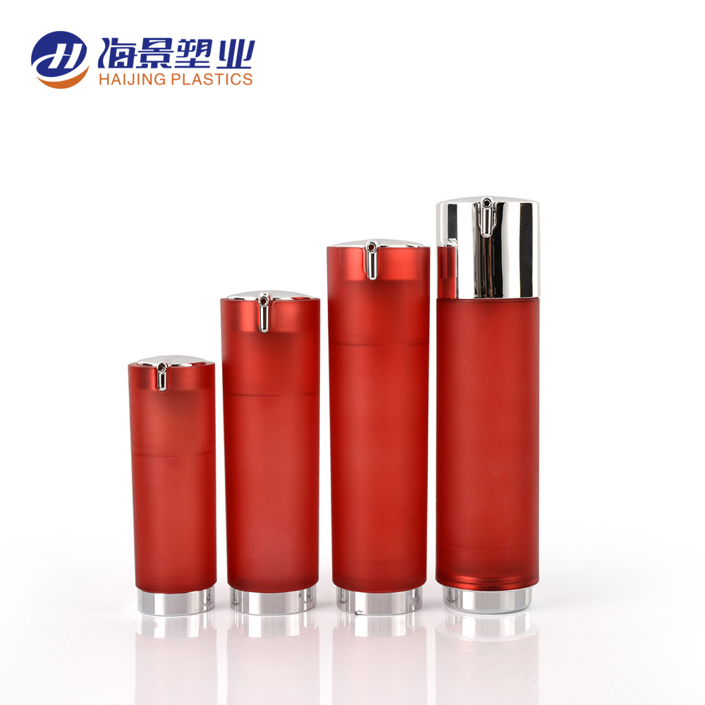 Cheap wholesale elegant plastic lotion cream airless bottle and cosmetic jars 50 ml