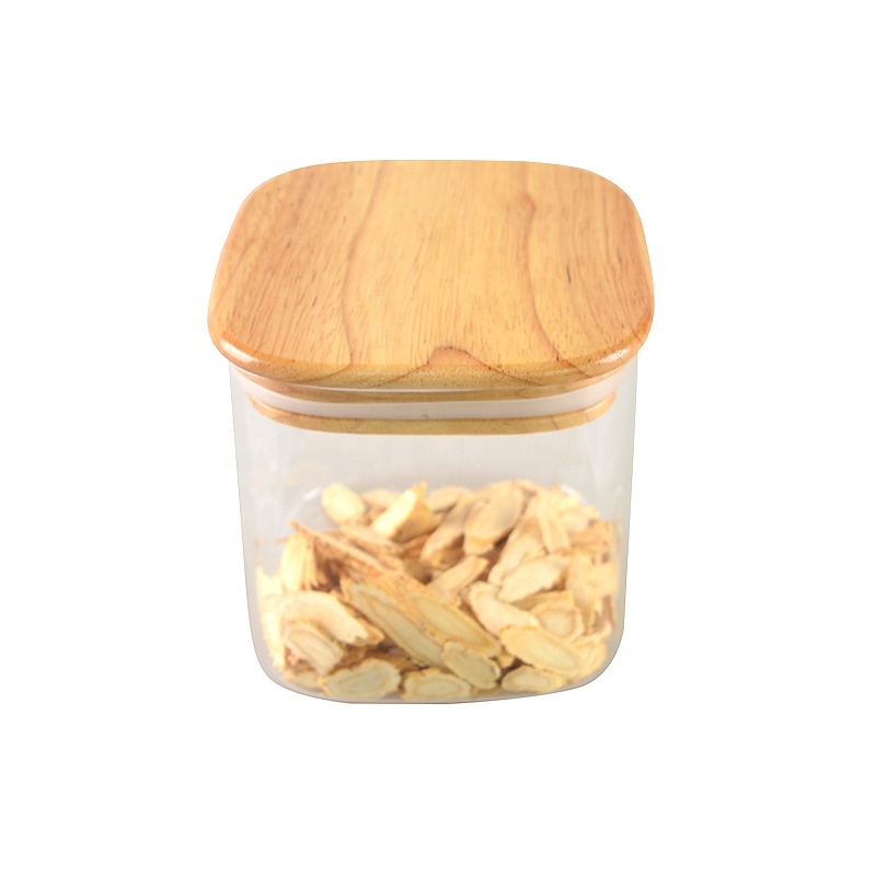 Cheap wholesales borosilicate glass jar food square glass jar