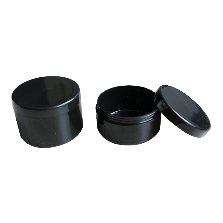 Cheaper cosmetic jar for personal care product 100g 150g black PP cream jar