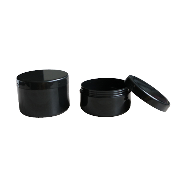 Cheaper cosmetic jar for personal care product 100g 150g black PP cream jar