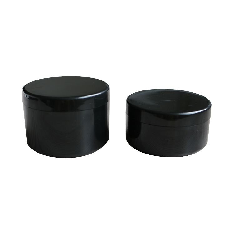 Cheaper cosmetic jar for personal care product 100g 150g black PP cream jar