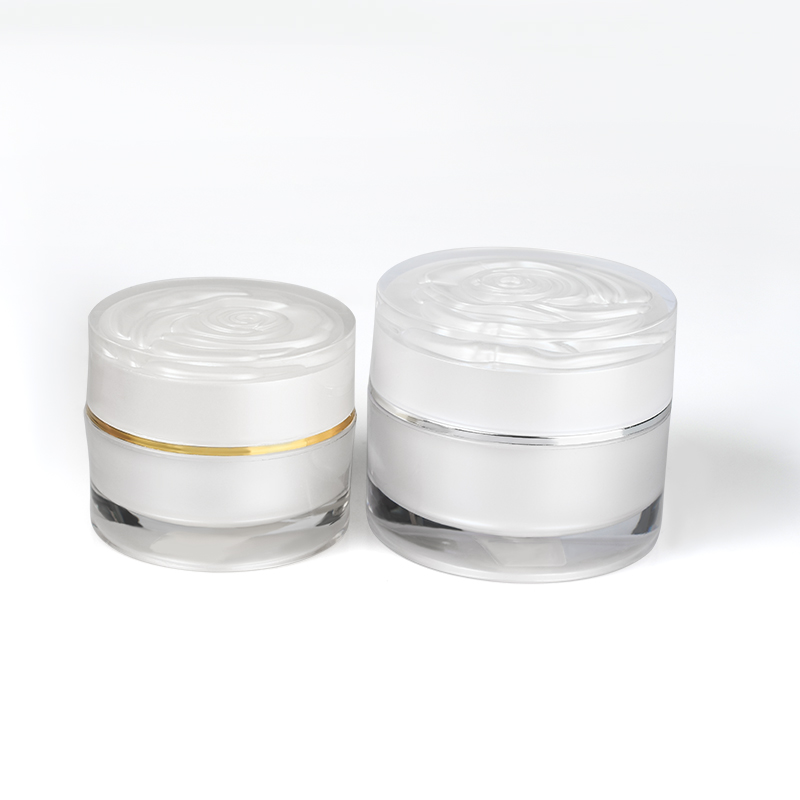 Chengjin empty Cosmetics Luxury rose gold 5g 15g 30g acrylic plastic cream jar