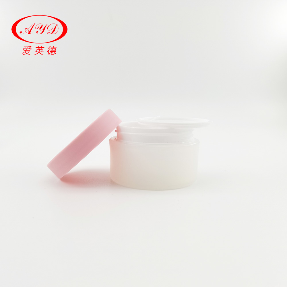 Cherry Pink Lid White Frosted Cream Jar 10g 20g 30g 50g 100g Plastic Small Cosmetic Container Made In China