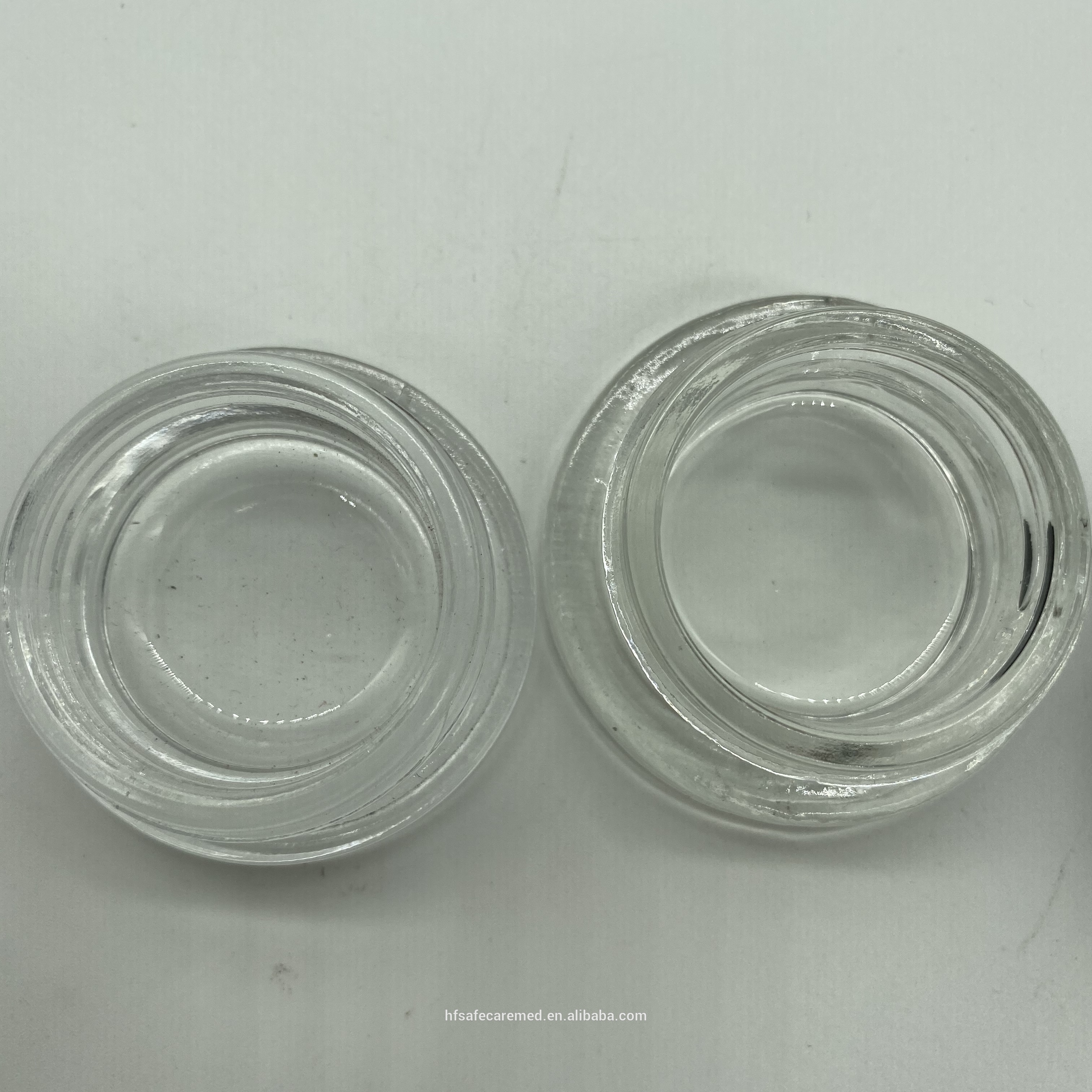 Child Proof 5ml Square Jar Glass Containers Cube Jars (Black Lid)