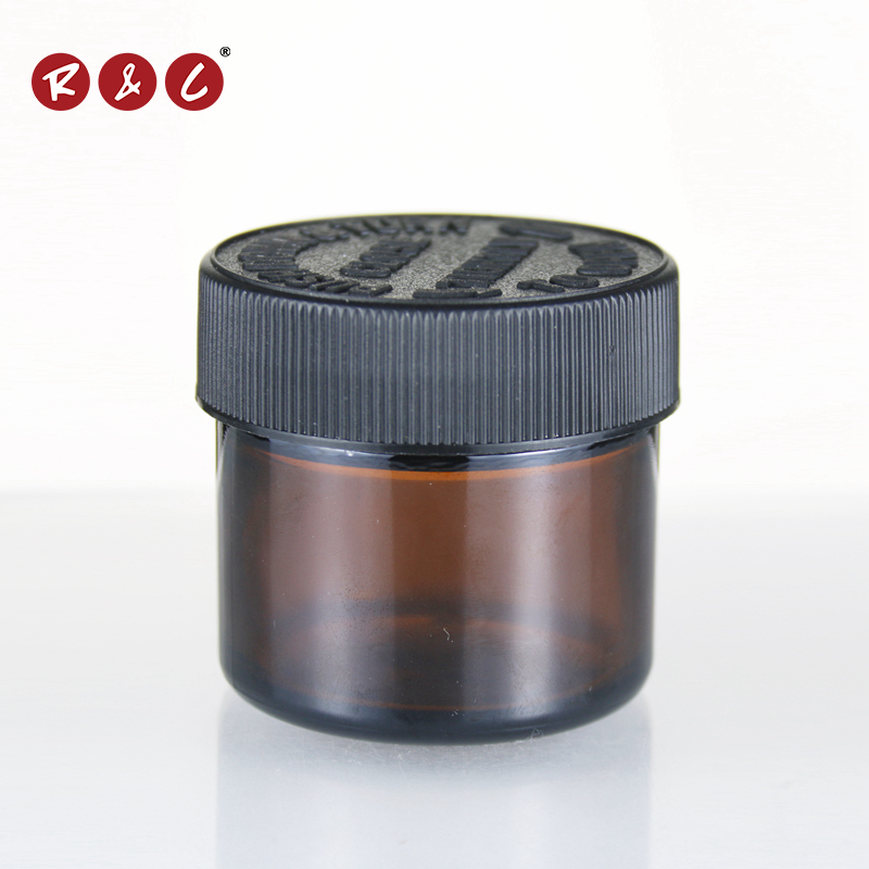 Child Proof Cap Glass Weed Container 1oz 2oz 3oz 4oz Hemp CBD Bottle Resistant Lid Jar