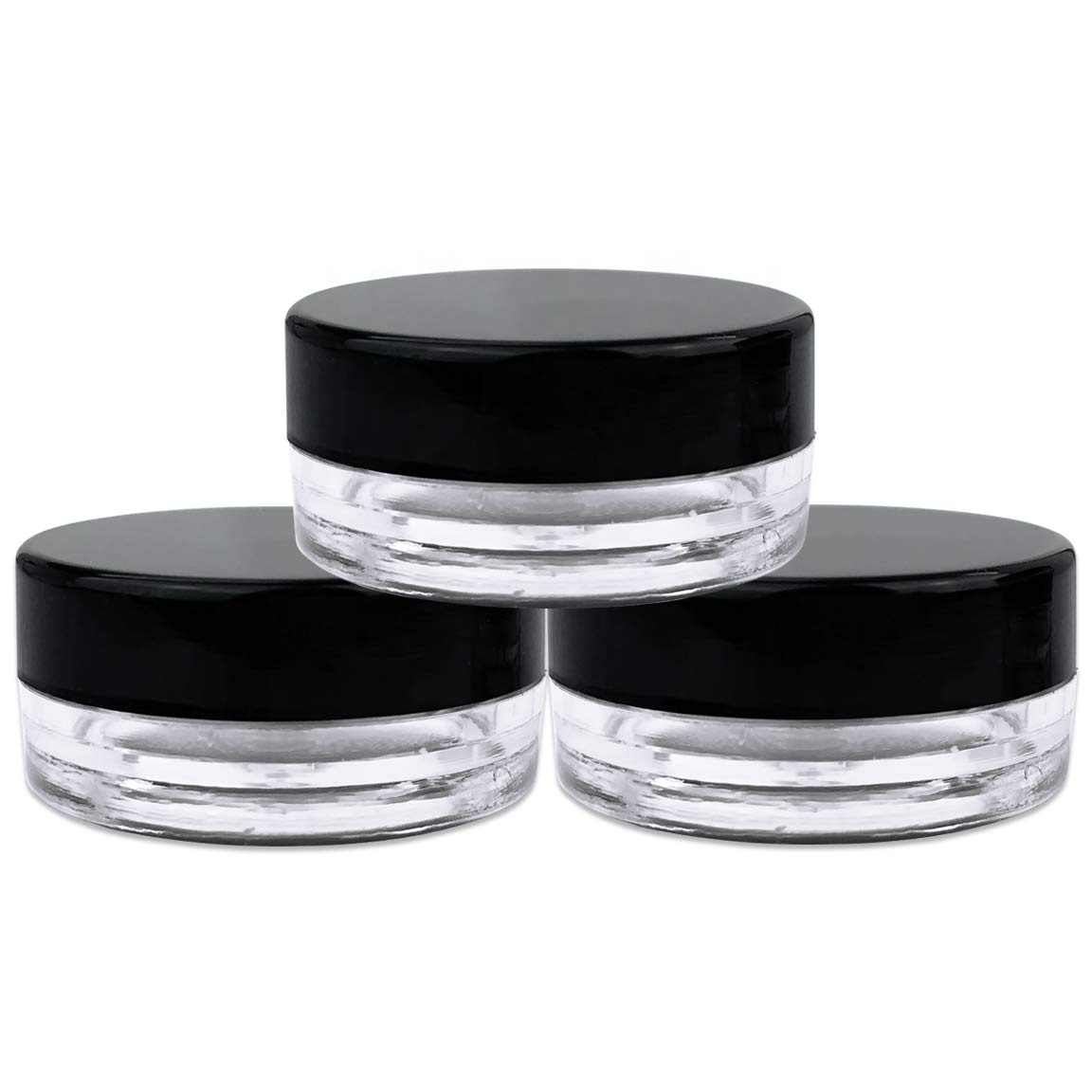 Child Resistant Black Caps White Opaque Premium Glass Concentrate Jar Containers