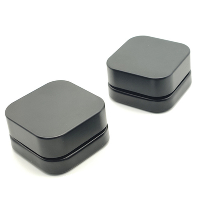 Child Resistant Black UV Glass Concentrate Container Square Cube Style 5ml 7ml 9ml Glass Jar with box and Black Lids