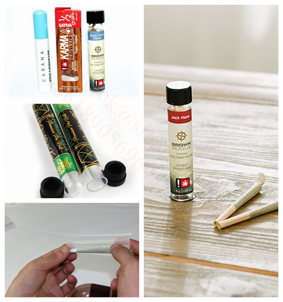 Child Resistant Cap Glass Doob Blunt Pre Roll J Tubes Vial