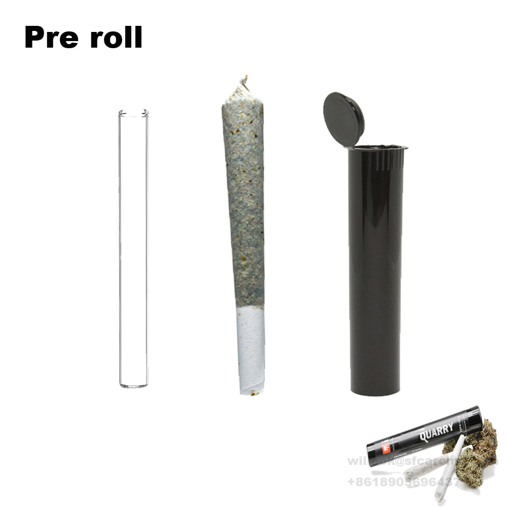 Child Resistant Cap Pre Roll Blunt Joint Glass Doob Tubes