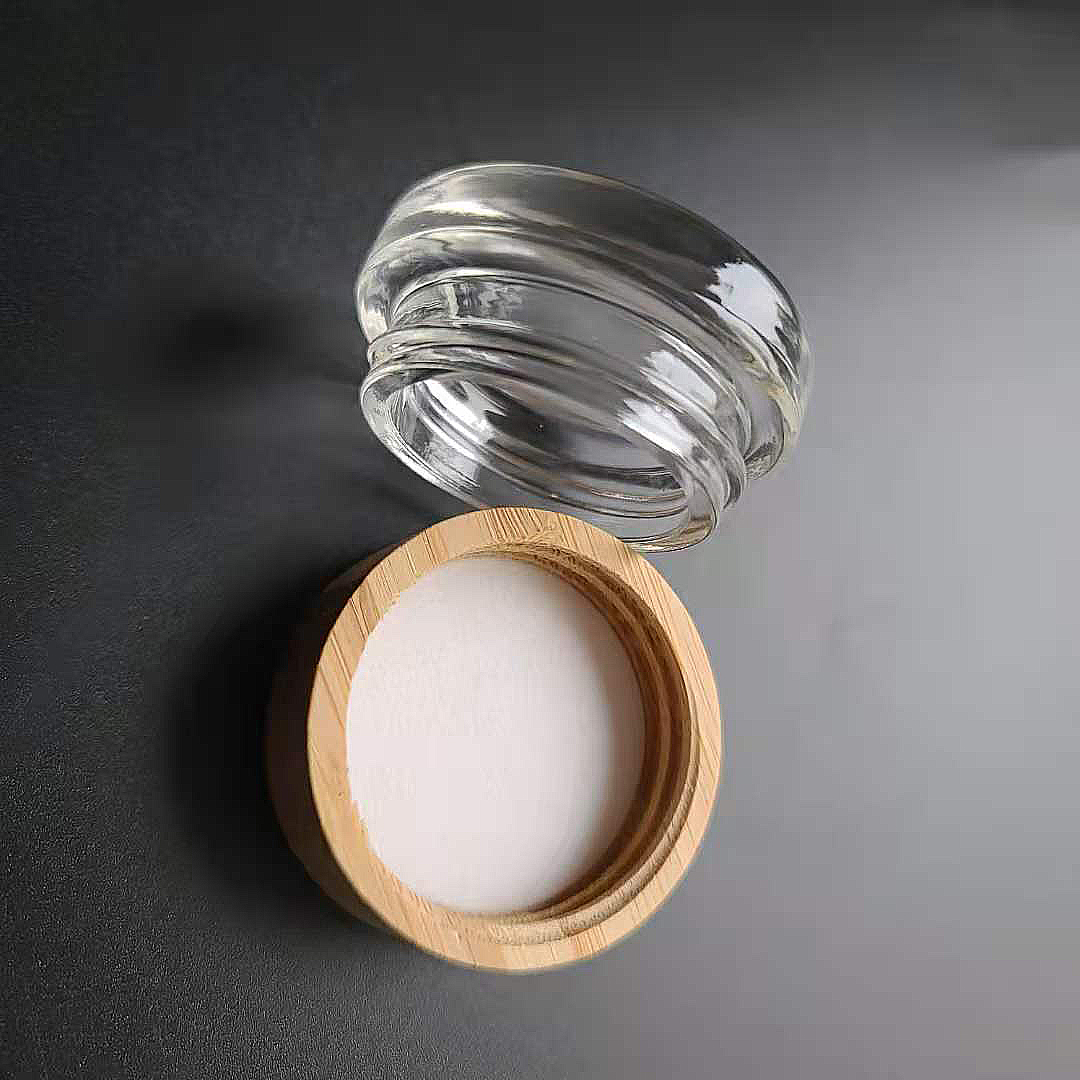 Child Resistant Glass Jars With Wood Childproof Lid Essential oil Concentrate Containers