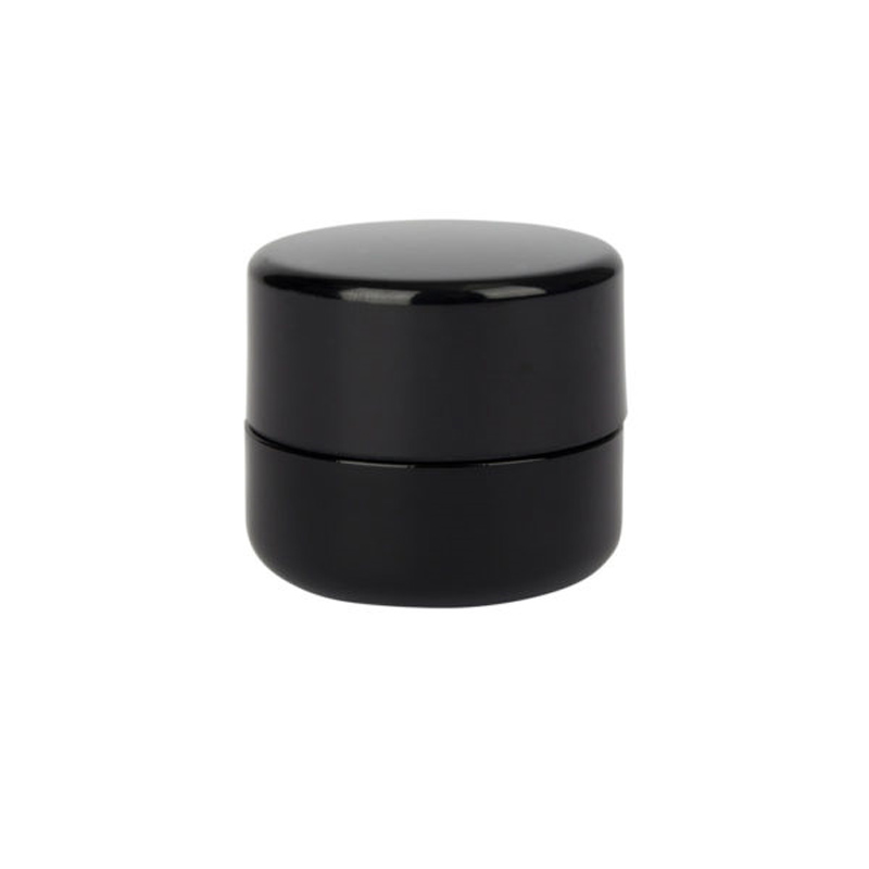 Child Resistant Matte Black Glass Cosmetic Jars Wholesale