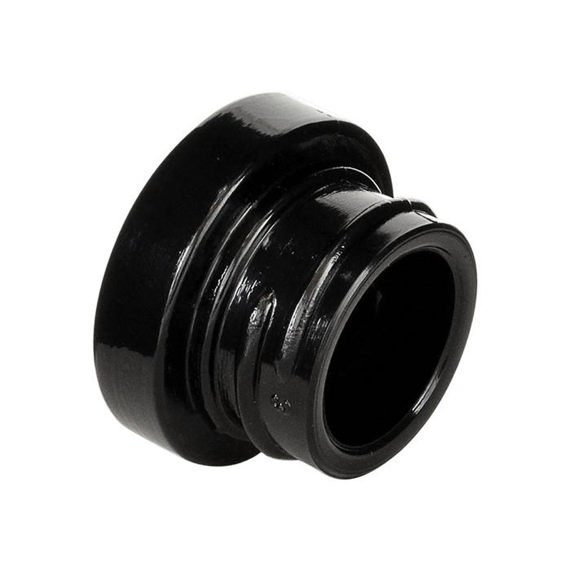 Child Resistant Matte Black Glass Cosmetic Jars Wholesale