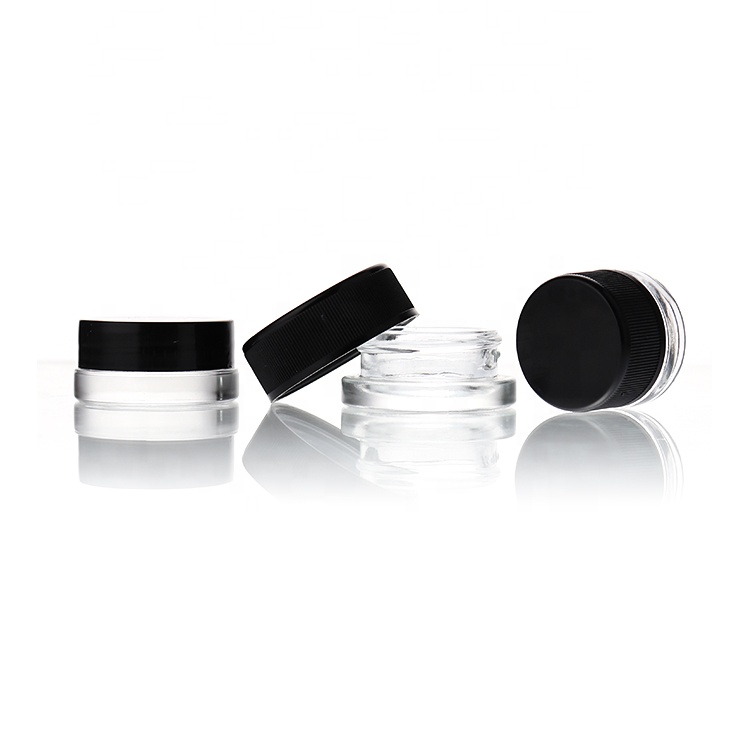 Child Resistant Packaging 3ml 5ml 8ml CBD Balm Glass Concentrate Jar With Screw Cap