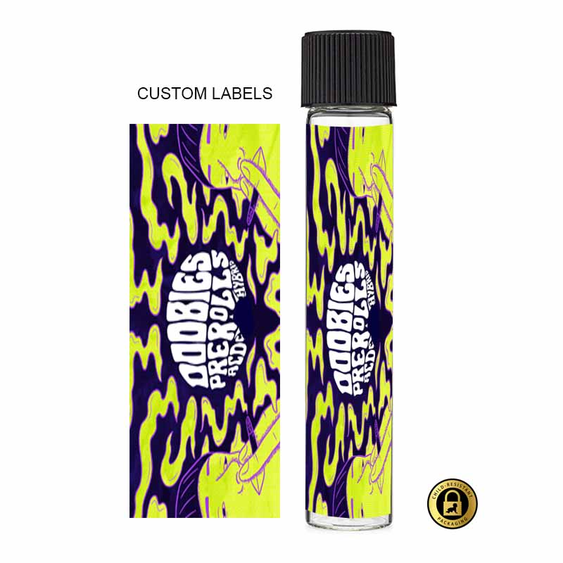 Child Resistant Preroll Glass Tube Cartridge Tube Packaging