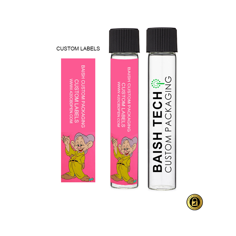 Child Resistant Preroll Glass Tube Cartridge Tube Packaging