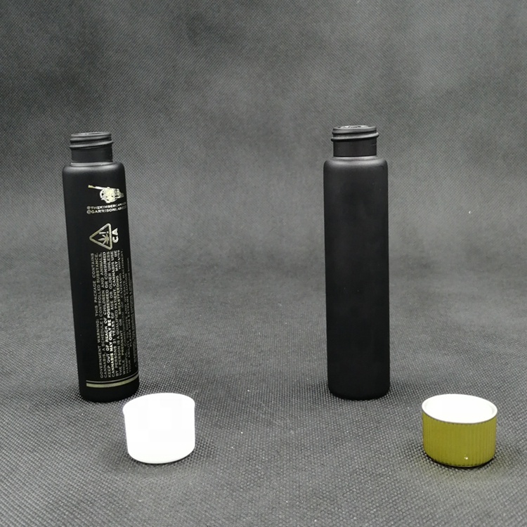Child Resistant Proof Cap Clear Medical Samples Test Pre-Roll Joint Glass Tube Vials with Screw Top Cap