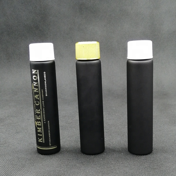 Child Resistant Proof Cap Clear Medical Samples Test Pre-Roll Joint Glass Tube Vials with Screw Top Cap