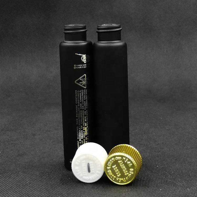 Child Resistant Proof Cap Clear Medical Samples Test Pre-Roll Joint Glass Tube Vials with Screw Top Cap