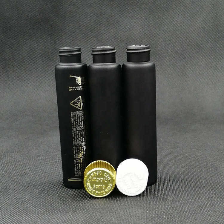 Child Resistant Proof Cap Clear Medical Samples Test Pre-Roll Joint Glass Tube Vials with Screw Top Cap