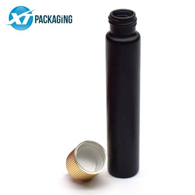 Child proof glass tube with screw cap smooth child resistant kraft pre roll tube preroll tubes child safe custom logo