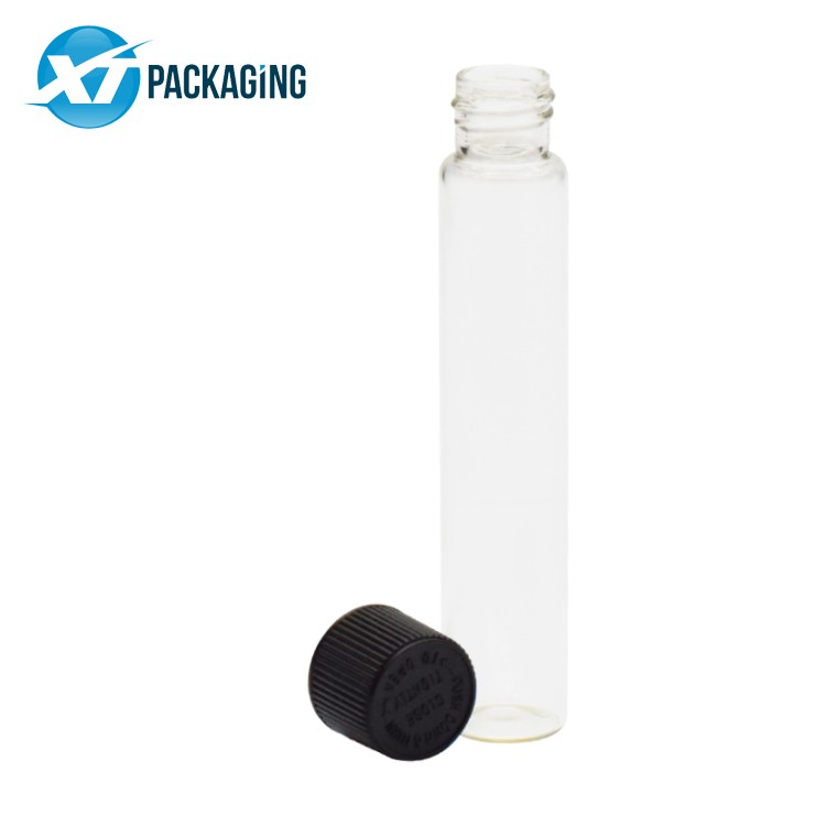 Child proof glass tube with screw cap smooth child resistant kraft pre roll tube preroll tubes child safe custom logo